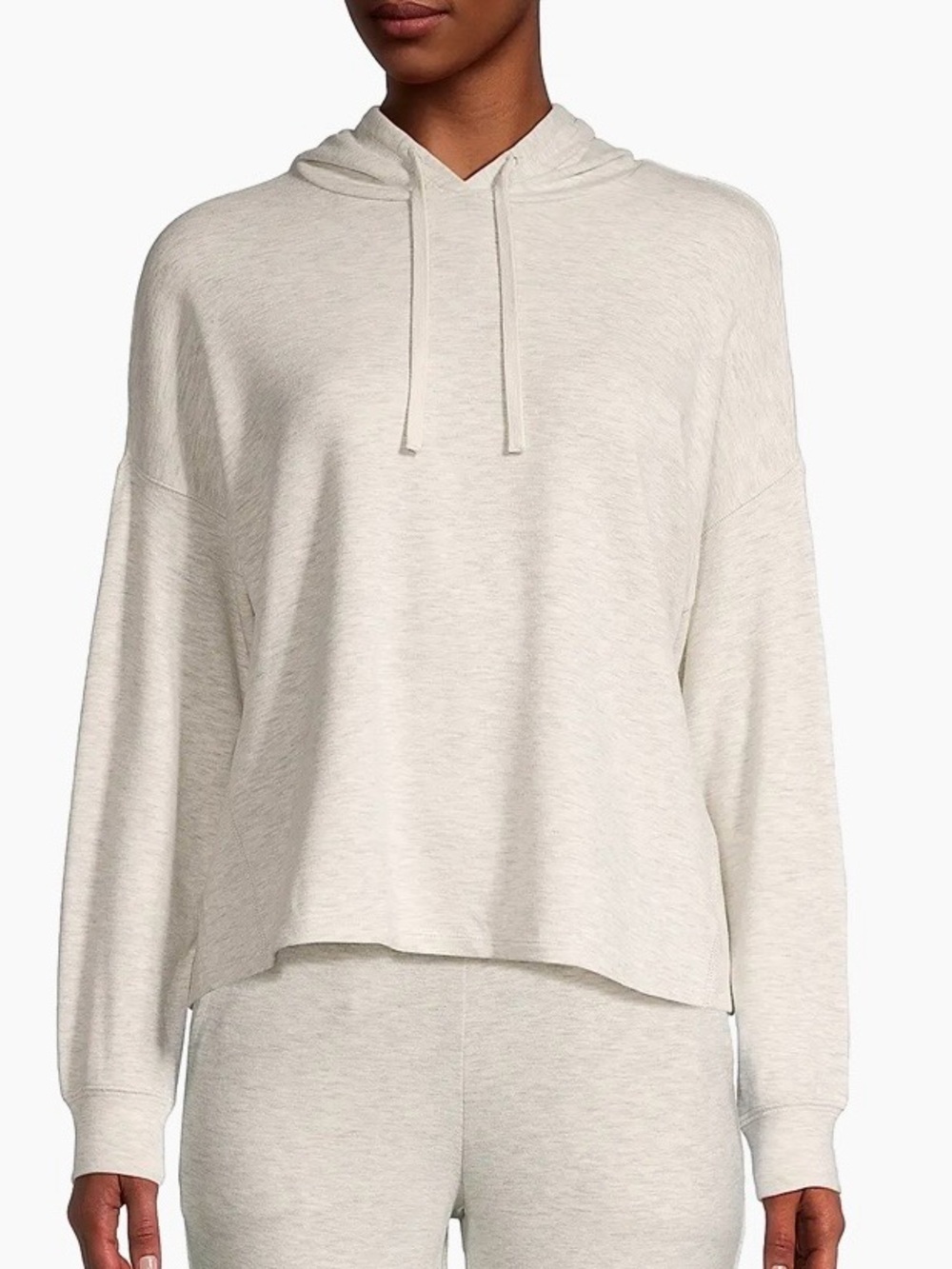 Barefoot Dreams Malibu Collection Butter Soft Hoodie, Heathered Cream, Sz. XS - Picture 1 of 16